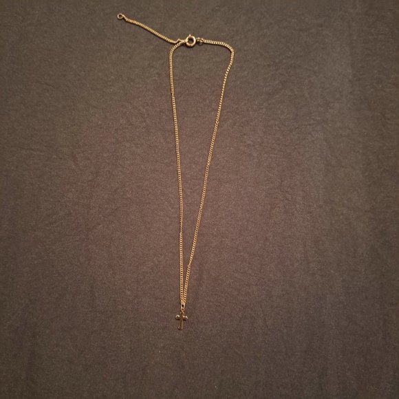 Vintage 80s Child's Cross Necklace - Rare Find - Picture 4 of 6